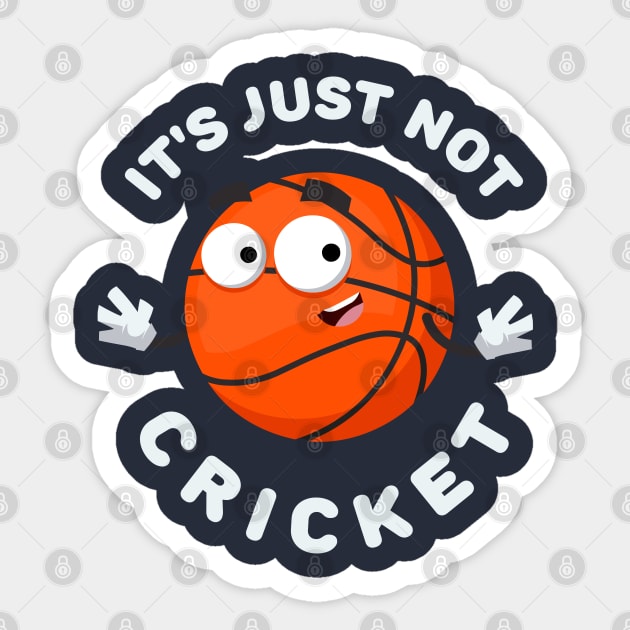 basketball ball mascot smiling  It's Just Not Cricket Sticker by VizRad